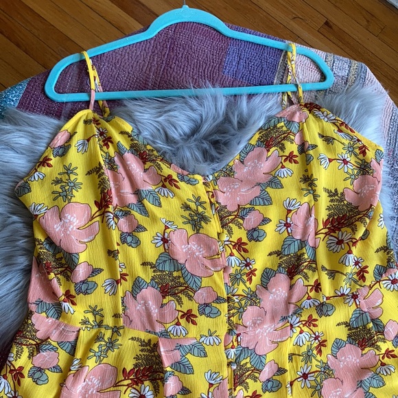 NWT Zenobia Plus Romper Size 3X Floral Hibiscus Flowers Boho Festival Lighweight - Picture 8 of 9